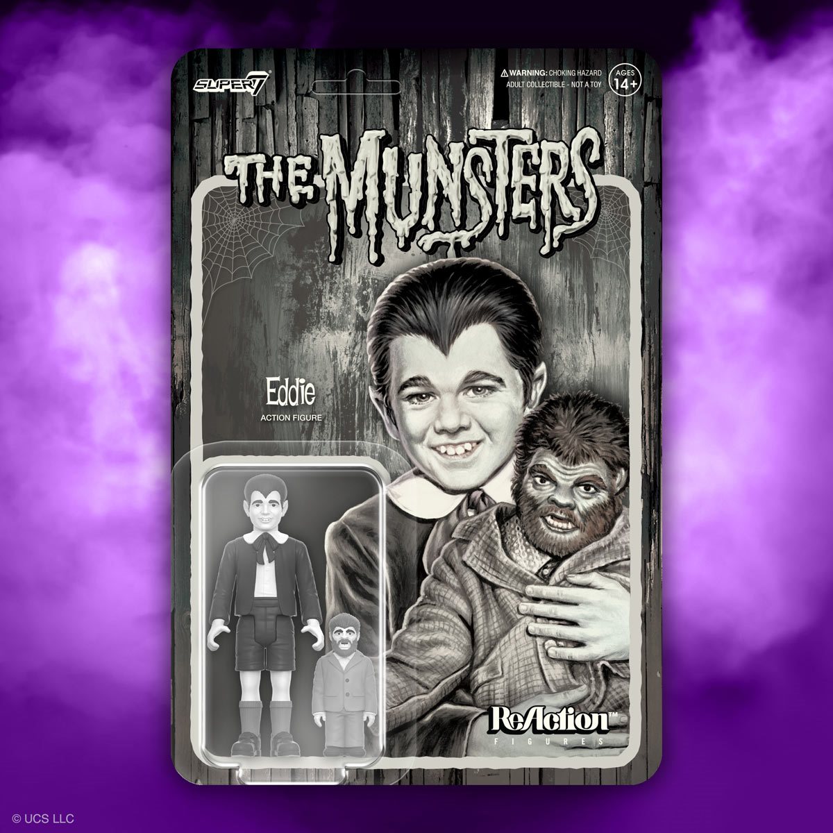 Super7 The Munsters Grayscale Eddie Munster