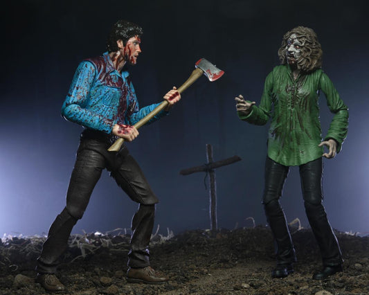 PRE-ORDER Evil Dead - 7” Scale Action Figure - Ultimate Bloody Ash & Cheryl Williams 2 Pack