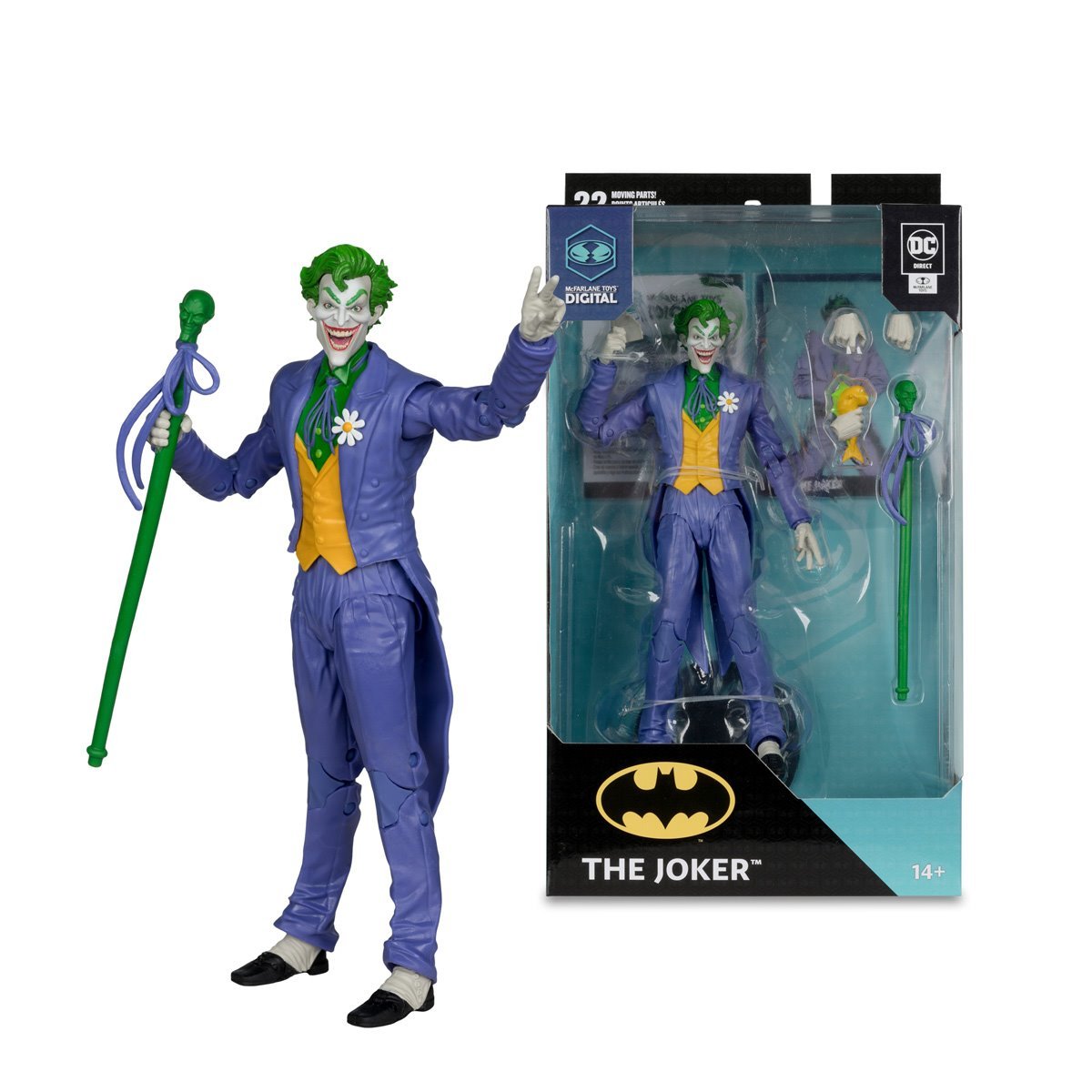 DC Wave 3 Joker DC: The Silver Age 7-Inch Scale Action Figure with McFarlane Toys Digital Collectible