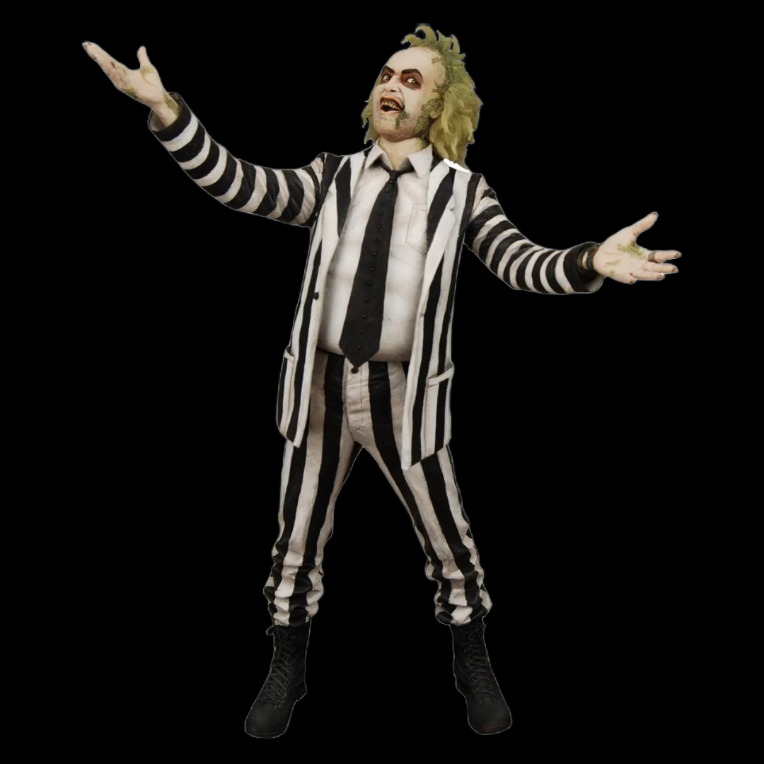 NECA Beetlejuice (1988) - 1/4 Scale Figure - Striped Suit Beetlejuice